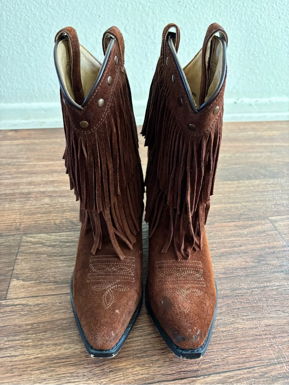 SHYANNE GIRLS' DOUBLE-FRINGE WESTERN BOOTS - SNIP TOES Size: 2